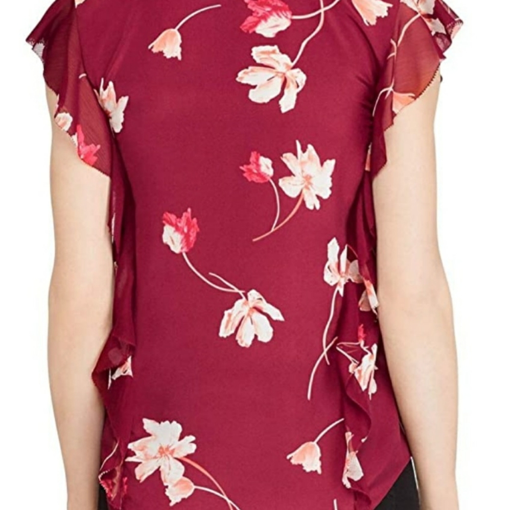 NWT Ruffle/ Floral Ralph Lauren Blouse - Picture 8 of 13